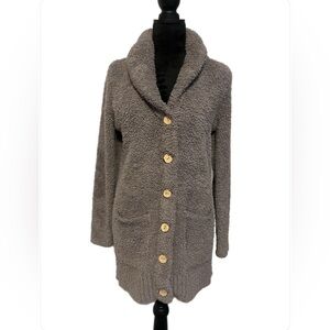 Barefoot Dreams Charcoal Teddy Cardigan- Small